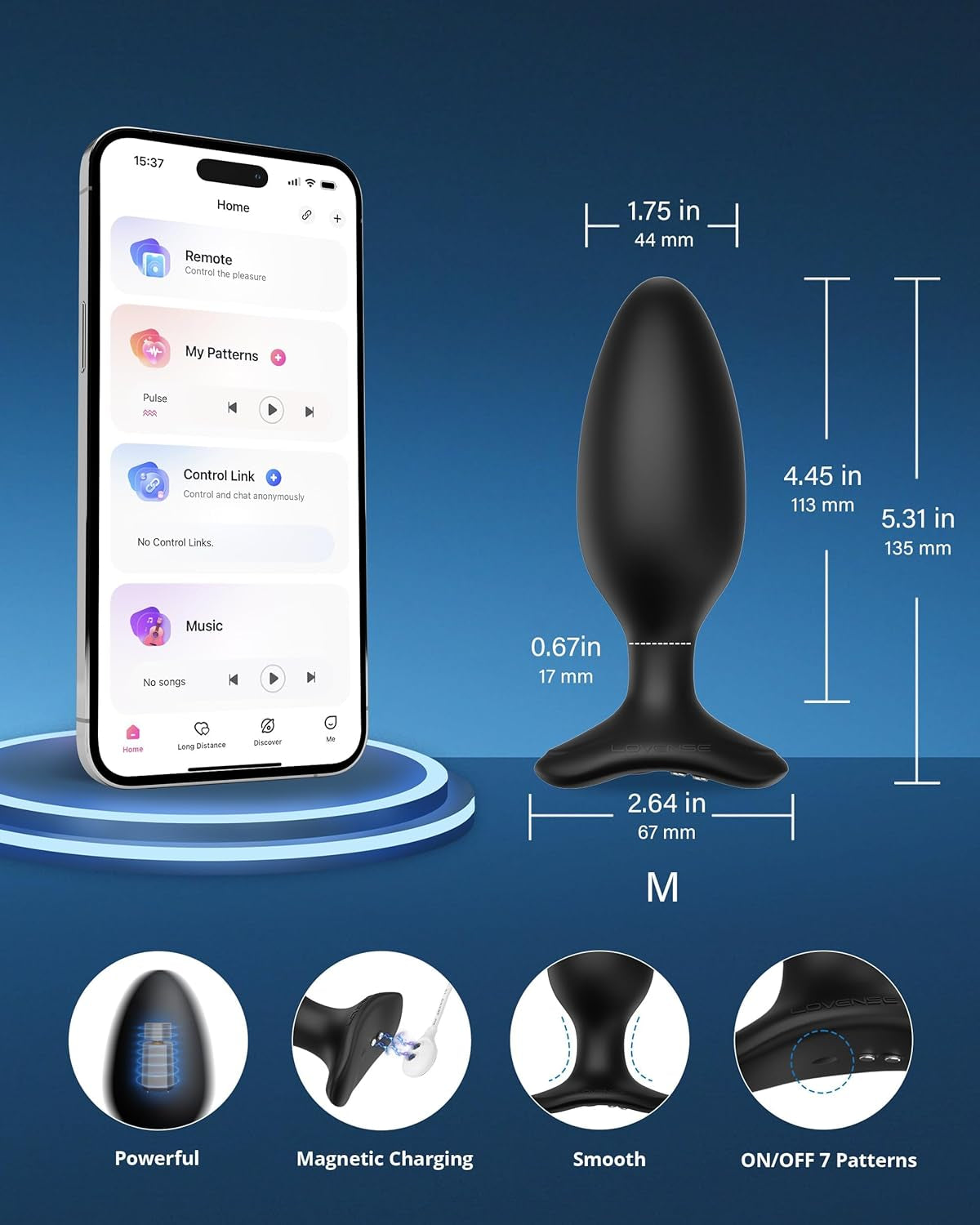 Vibrating Butt Plug with App Controlled