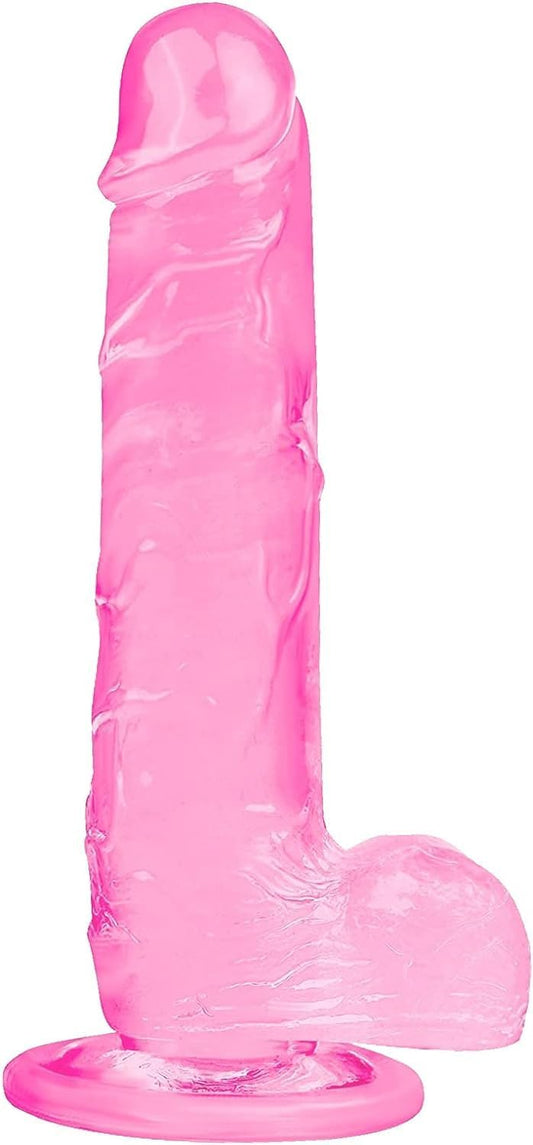 8 inch Ultra-Soft Pink  Classic Dildo 