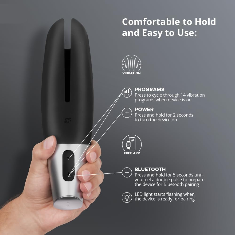 Power Masturbator Black/Silver