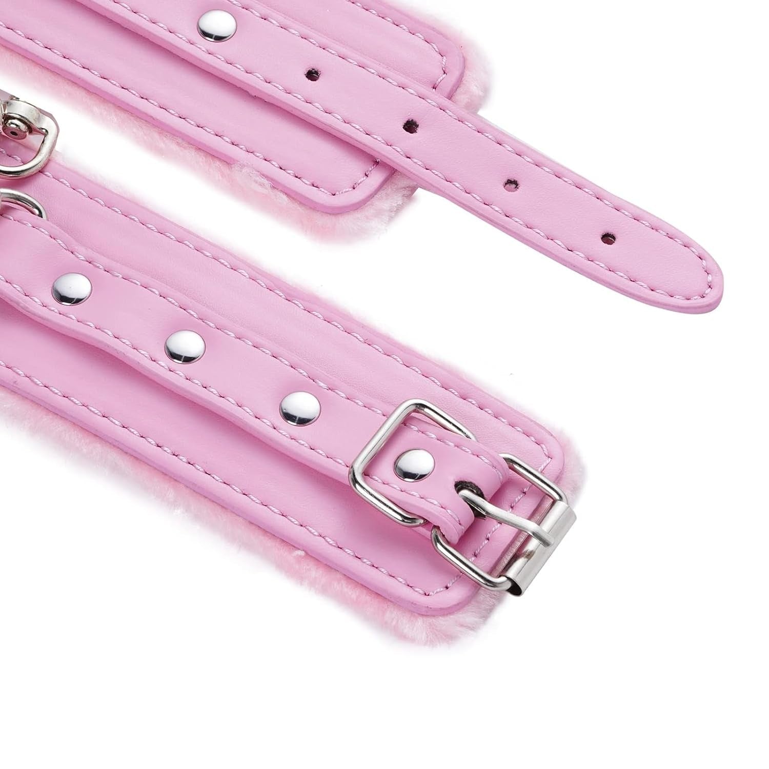 Soft Pink Cosplay Plush Handcuffs Set 