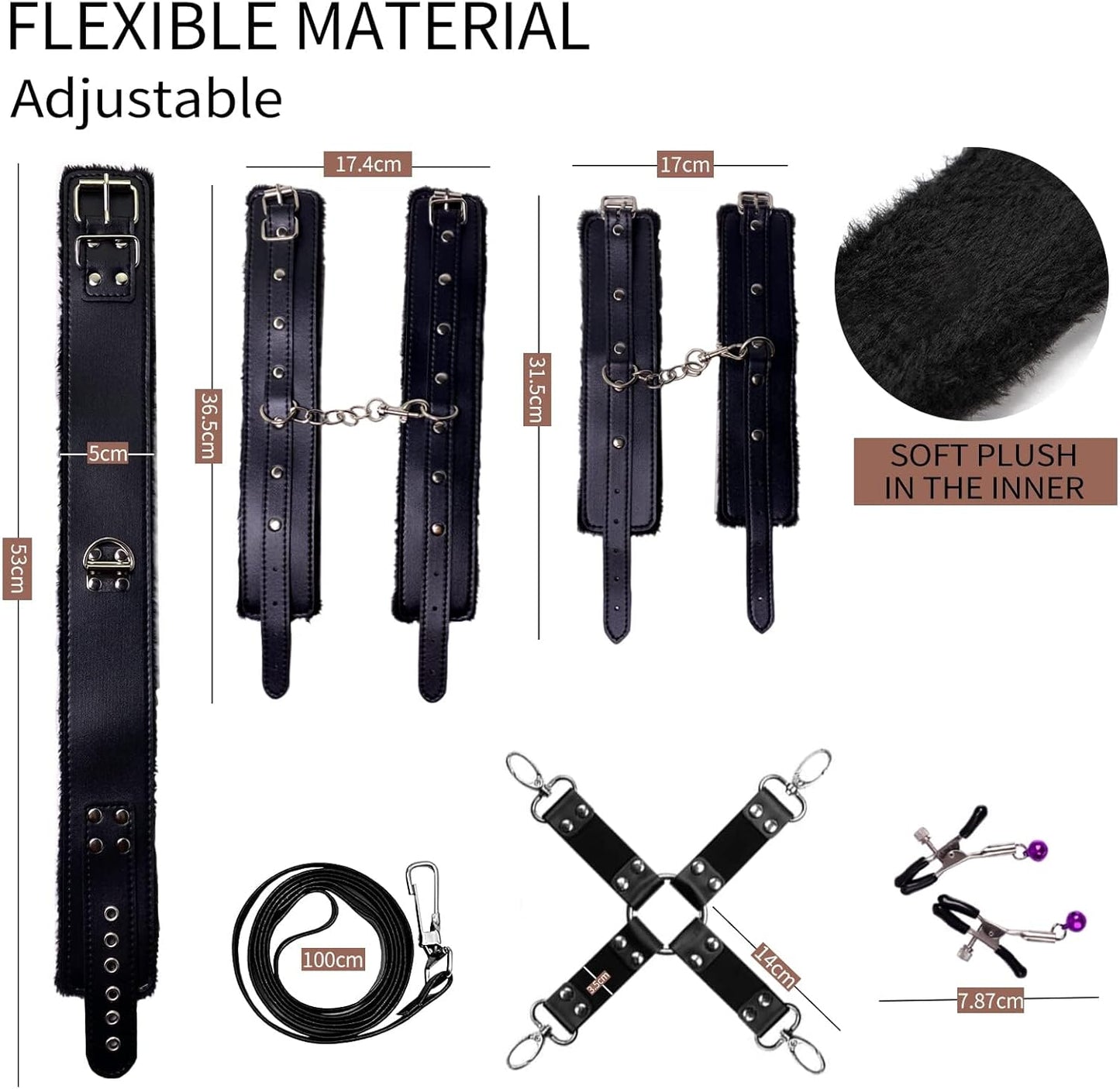 BDSM Restraints Sex Toys 10 Pcs Set